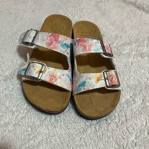 Bobbie Brooks Floral Kids Sandals with Pink and White Accents